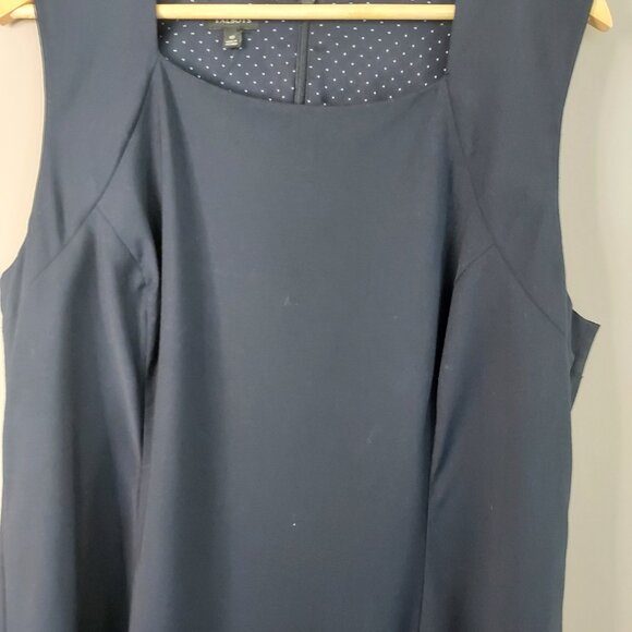Talbots Seasonless Wool Blend Sleeveless Navy Blue Sheath Dress Size 18 NWOT - Picture 7 of 12